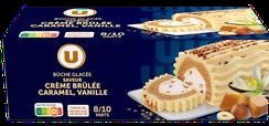 Bûche glacée saveur crème brulée caramel vanille u Marque U : photo du produit rappelé le 14/01/2022