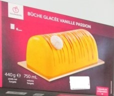 Buche glacee vanille passion Toupargel : photo du produit rappelé le 23/07/2021