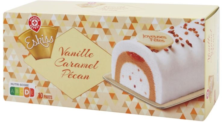Buche vanille caramel pecan 534g Eskiss : photo du produit rappelé le 14/01/2022