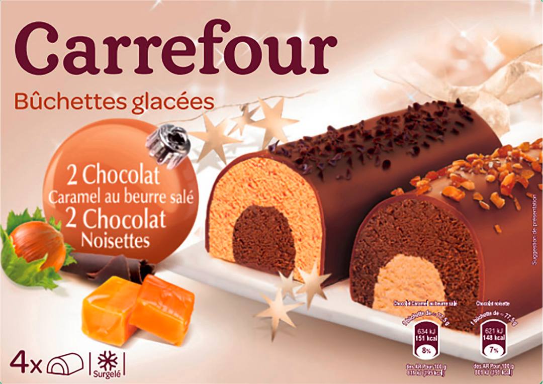 Bûchettes 2 chocolat noisettes 2 chocolat Carrefour / Carrefour Extra : photo 2 sur 2 du produit rappelé le 29/07/2021