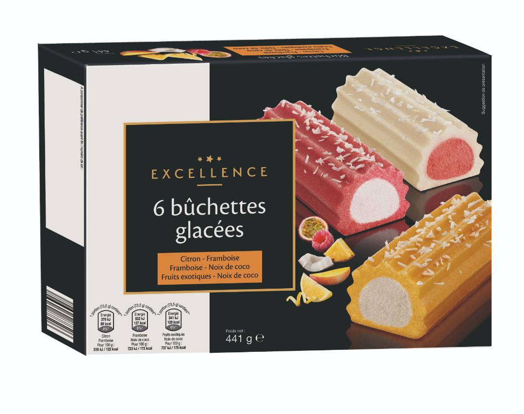 Buchettes glacees - citron/framboise, framboise/noix de coco Excellence : photo du produit rappelé le 24/01/2022