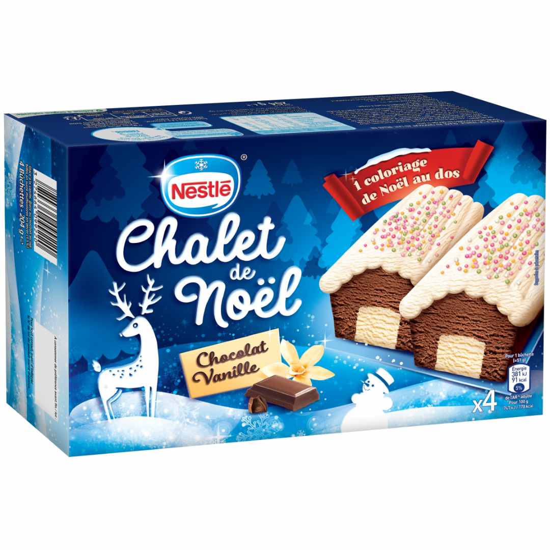 Bûchettes nestle chalet de noël chocolat vanille : photo du produit rappelé le 03/08/2021