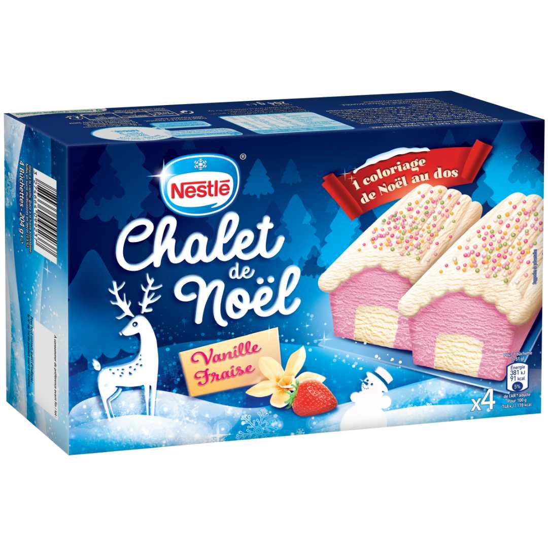 Bûchettes nestle chalet de noël vanille fraise : photo du produit rappelé le 03/08/2021