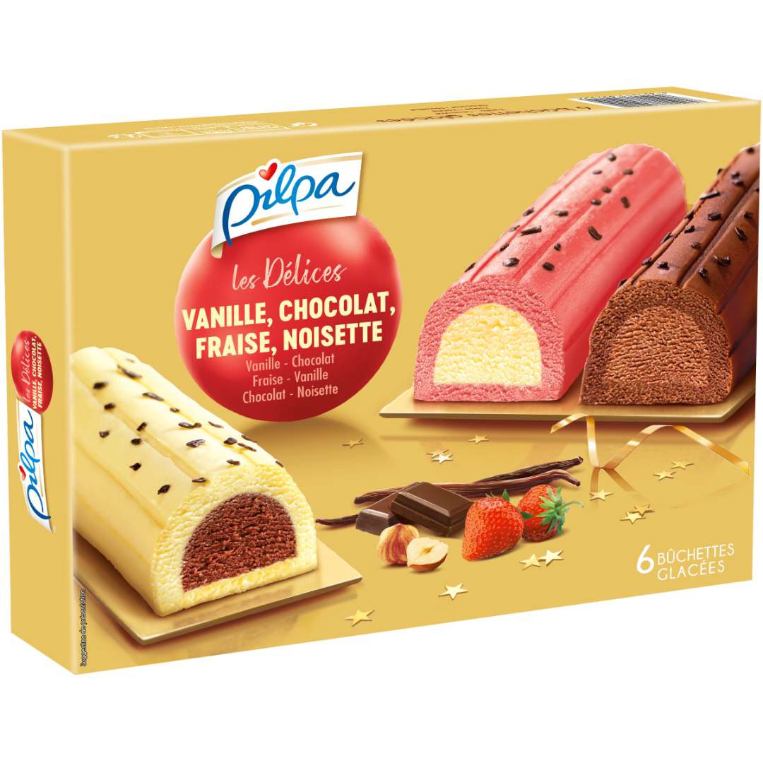 Bûchettes pilpa les délices fraise vanille chocolat x6 : photo du produit rappelé le 04/08/2021