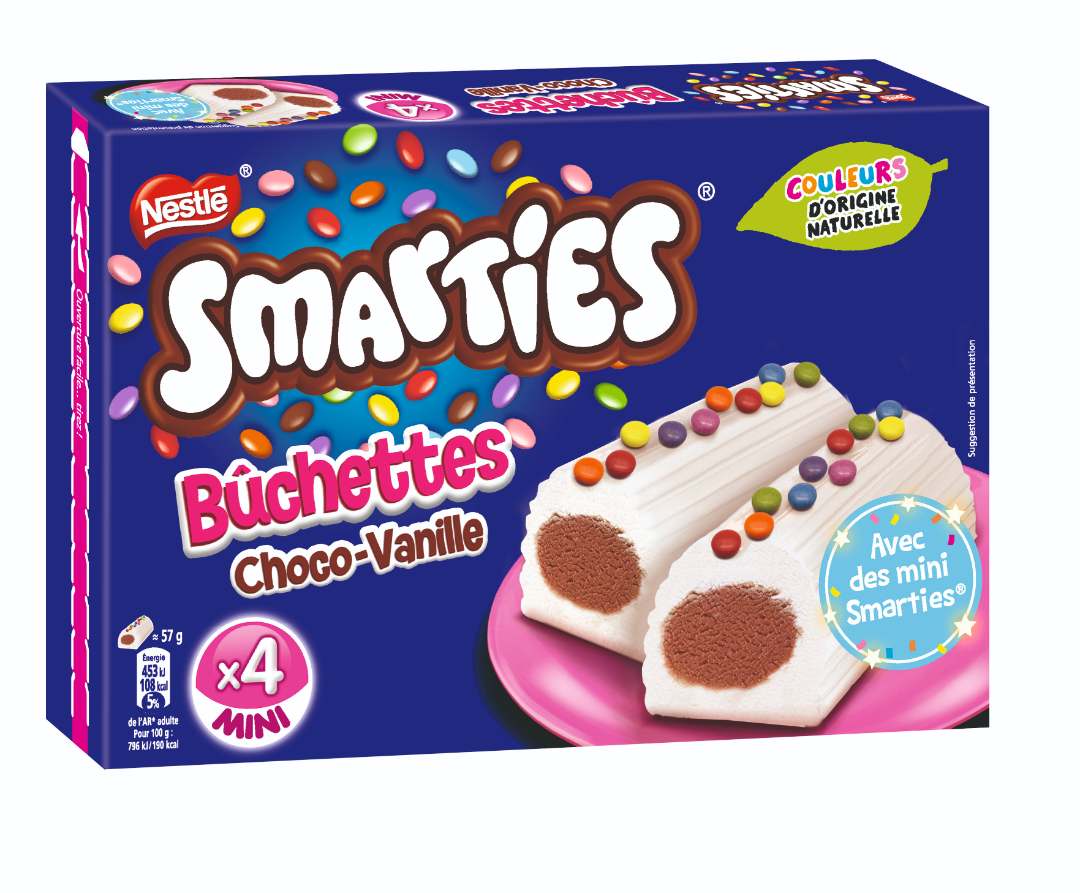 Bûchettes smarties vanille chocolat nestle : photo du produit rappelé le 04/08/2021