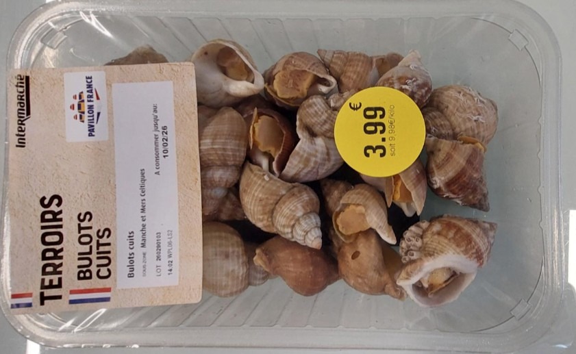 Bulots cuits 400g Intermarché : photo du produit rappelé le 02/02/2026