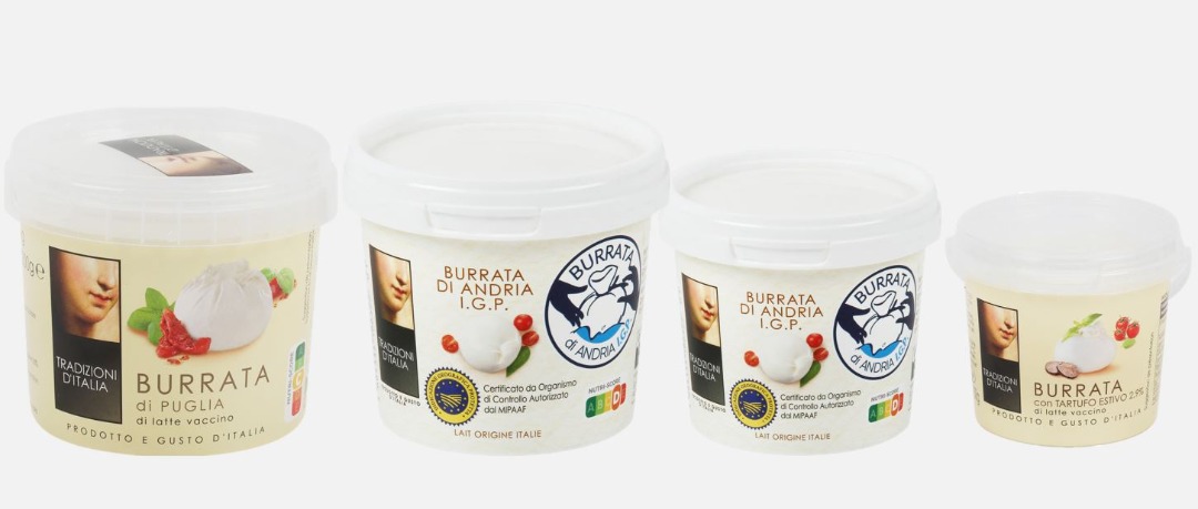 Burrata 100g - 120g - 200g Tradizioni d’Italia : photo du produit rappelé le 04/03/2022