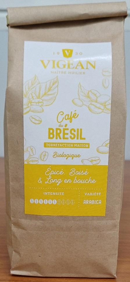 Café du brésil bio Vigean : photo du produit rappelé le 05/09/2024
