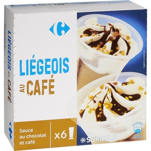 Café liégeois - sauce au chocolat & au café x6 Carrefour / Carrefour Extra : photo 2 sur 2 du produit rappelé le 29/07/2021