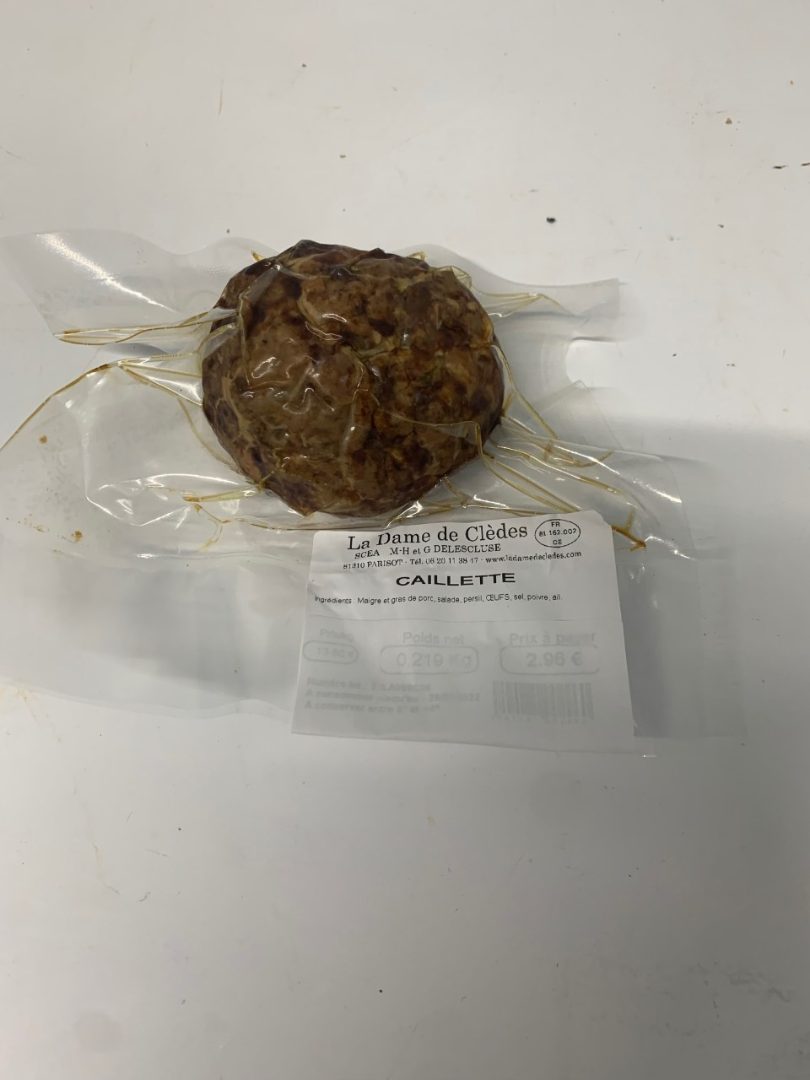 Caillette La Dame de Clèdes : photo du produit rappelé le 22/04/2022