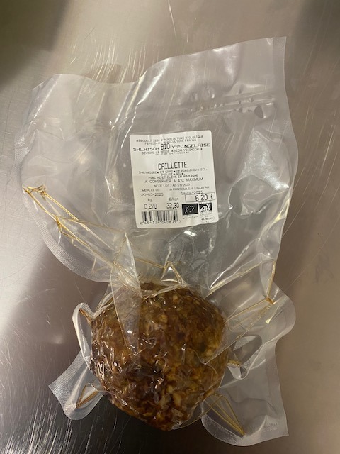 Caillette Salaison Charcuterie BIO Yssingelaise : photo du produit rappelé le 24/03/2025
