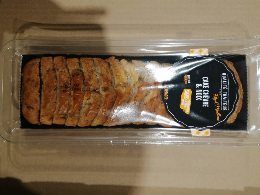 Cake au chèvre tranché Qualité Traiteur : photo du produit rappelé le 03/11/2023
