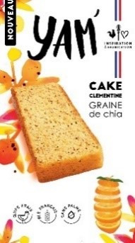 Cake clémentine graines de chia Yam : photo du produit rappelé le 10/06/2022