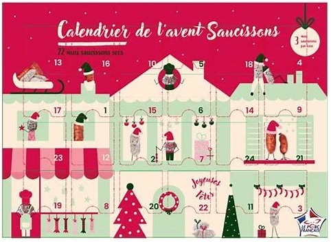 Calendrier de l avent saucisson L&O / Ici Present / Federation Francaise : photo 2 sur 4 du produit rappelé le 27/11/2024