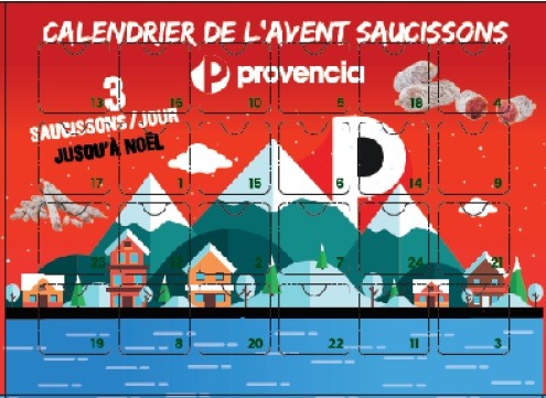Calendrier de l avent saucisson L&O / Ici Present / Federation Francaise : photo 3 sur 4 du produit rappelé le 27/11/2024