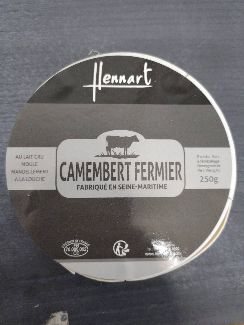 Camembert fermier au lait cru 5 Frères : photo 2 sur 3 du produit rappelé le 02/10/2026