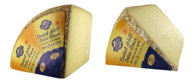 Cantal entre deux AOP 1/4 meule et 1/8 meule Nos Regions Ont du Talent : photo du produit rappelé le 05/07/2024