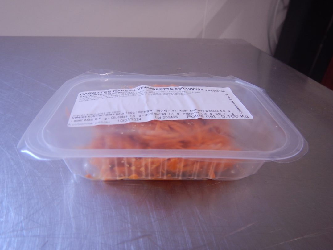 Carottes râpées vinaigrette Le Maraichef : photo 2 sur 2 du produit rappelé le 28/06/2024