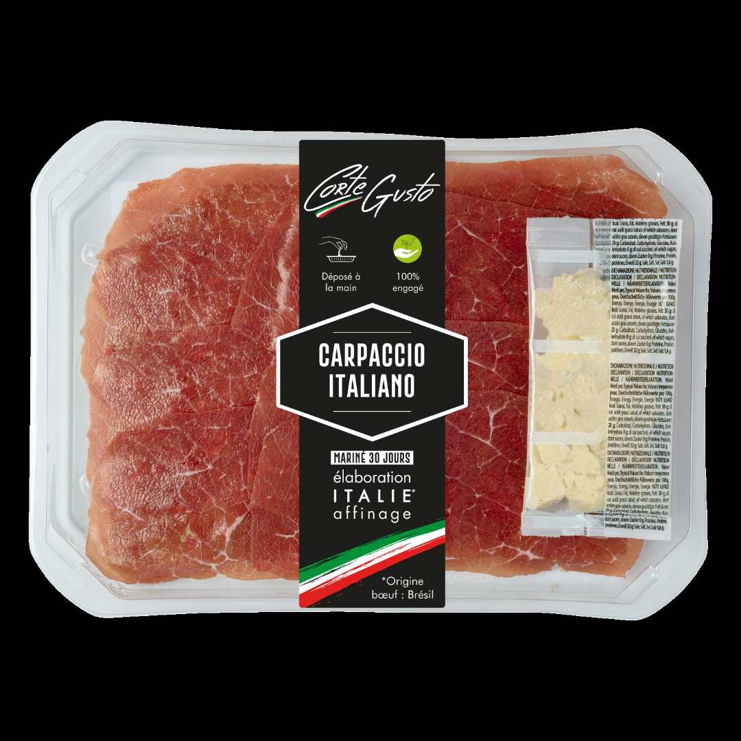 Carpaccio et fromage rapé Corte del Gusto : photo du produit rappelé le 21/02/2023