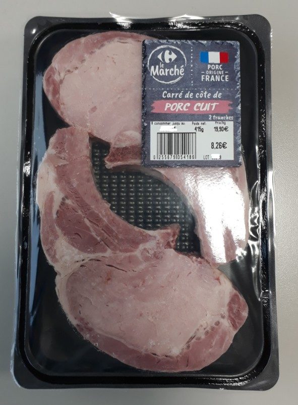 Carre de cote de porc cuit Carrefour le Marche : photo du produit rappelé le 21/07/2026