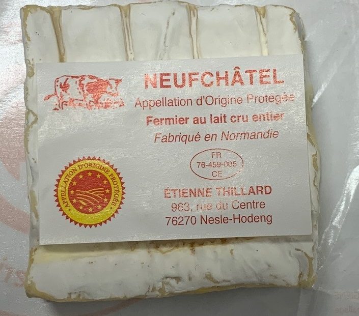 Carré de neufchâtel AOP Etienne Thillard : photo du produit rappelé le 23/12/2021
