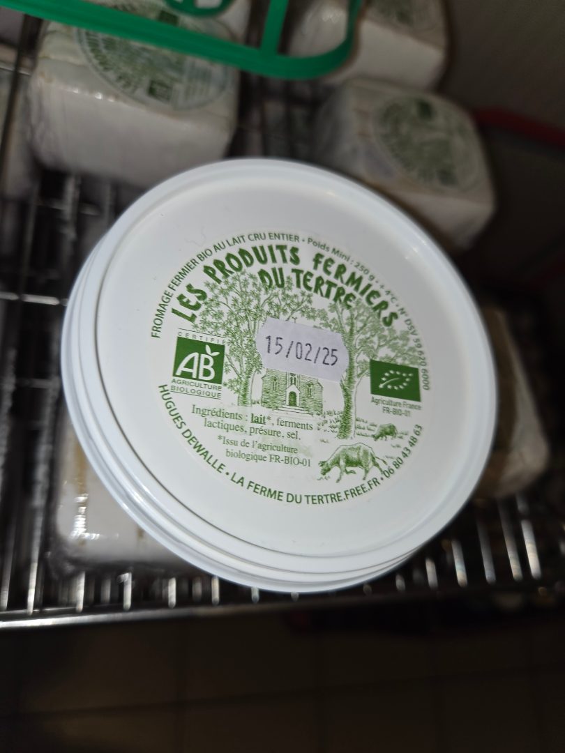Carre du tertre , le villersois , creme Les Produits Fermier du Tertre : photo 2 sur 4 du produit rappelé le 04/02/2025