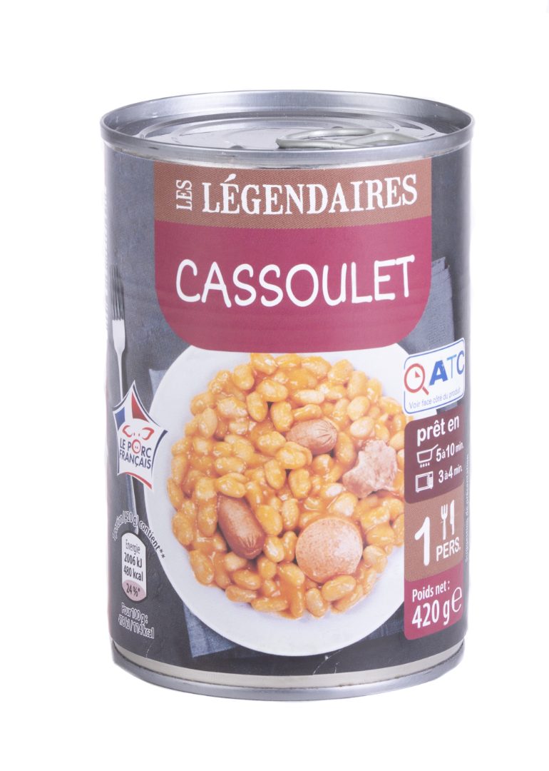 Cassoulet 420g Les Legendaires : photo du produit rappelé le 30/08/2021