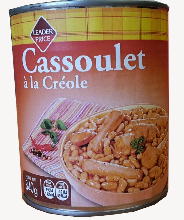Cassoulet en conserve Leader Price : photo du produit rappelé le 16/12/2021