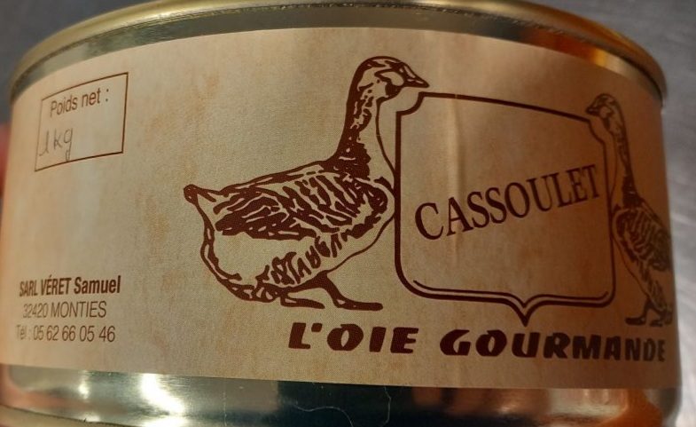 Cassoulet L'Oie Gourmande : photo du produit rappelé le 09/11/2023