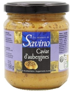 Caviar d'aubergine 190g savino : photo du produit rappelé le 28/07/2025