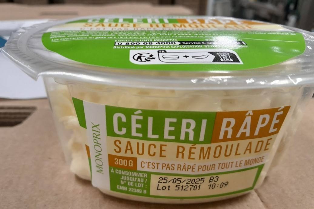 Céleri rémoulade 300g Monoprix : photo du produit rappelé le 09/05/2025