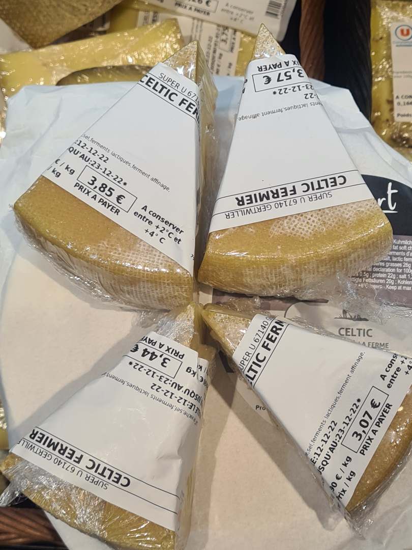 Celtic fermier au lait cru Hennart : photo du produit rappelé le 27/12/2022