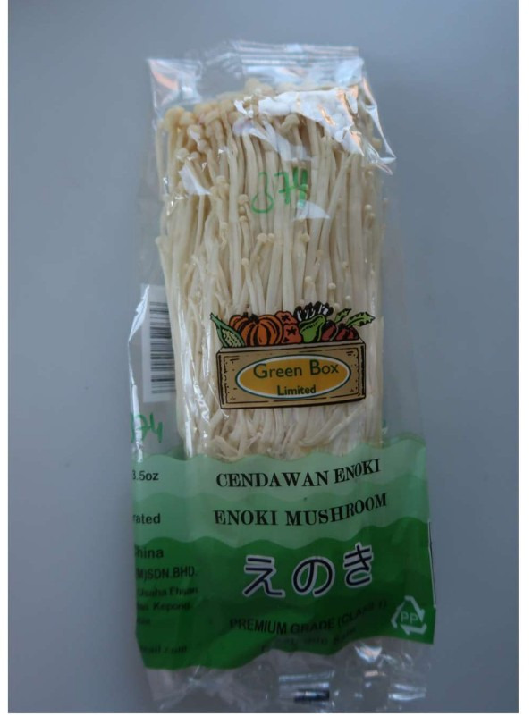 Cendawan enoki, enoki mushroom (champignons enoki) Green Box Limited : photo du produit rappelé le 20/05/2026