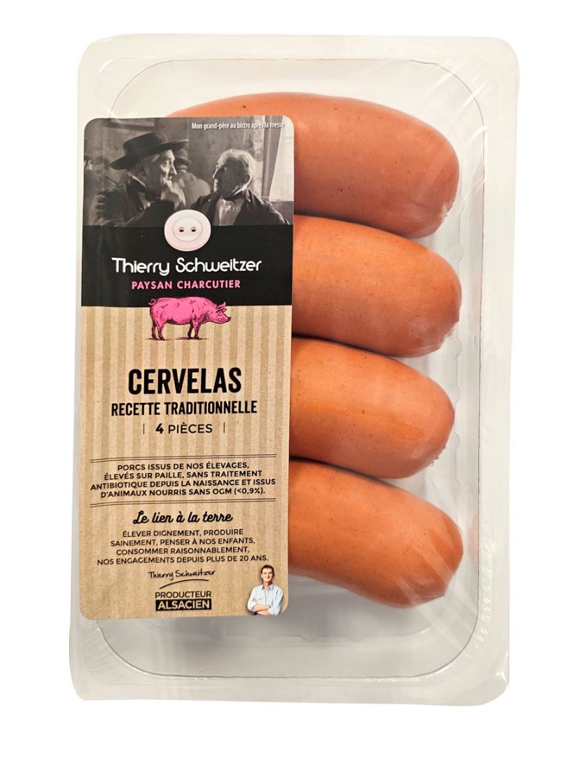 Cervelas fumé Thierry Schweitzer : photo du produit rappelé le 02/08/2024