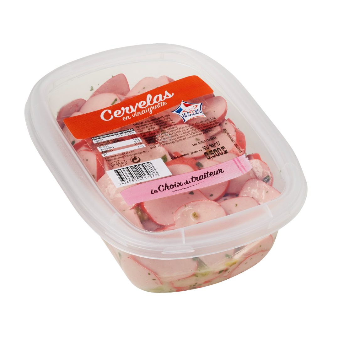 Cervelas vinaigrette 500g Le Choix du Traiteur : photo du produit rappelé le 12/11/2021