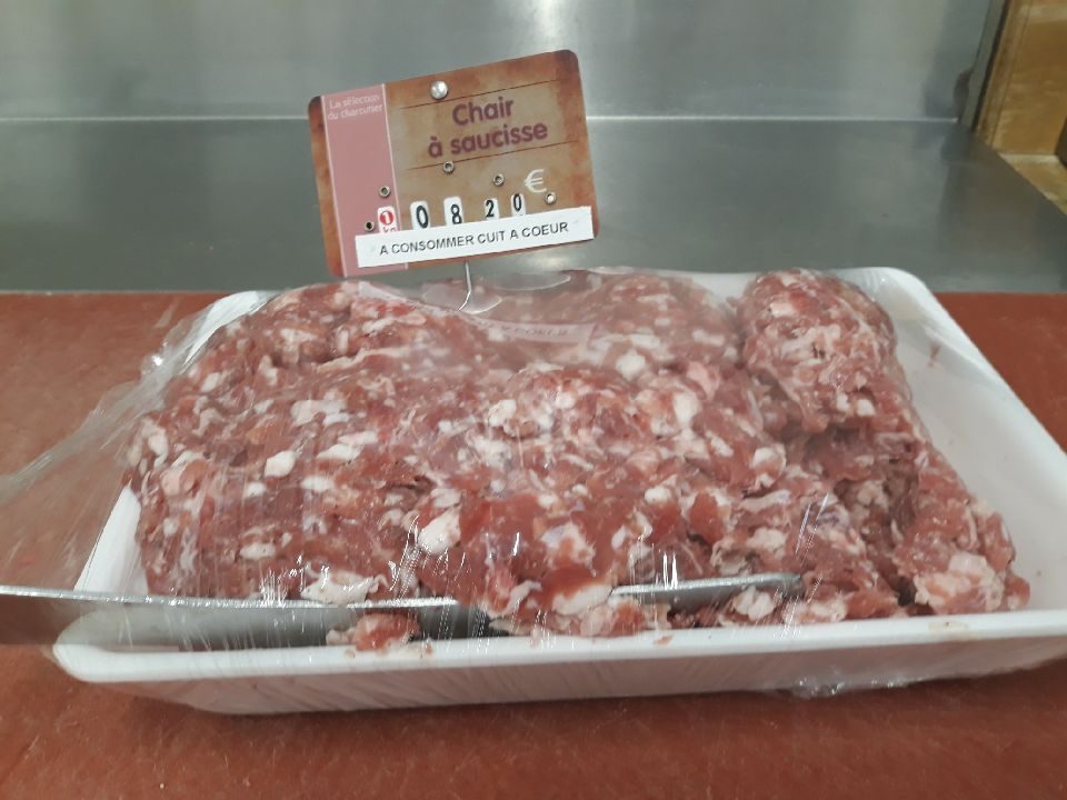 Chair a saucisse Pas de Marque Produit : photo du produit rappelé le 28/03/2024