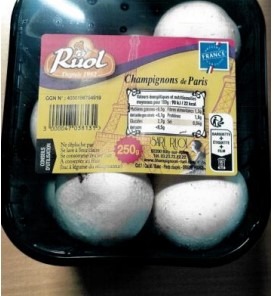 Champignon de Paris Ruol : photo du produit rappelé le 08/04/2024