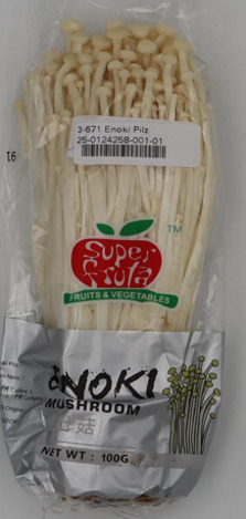 Champignon enoki /// enoki mushroom Super Fruta : photo du produit rappelé le 07/08/2025