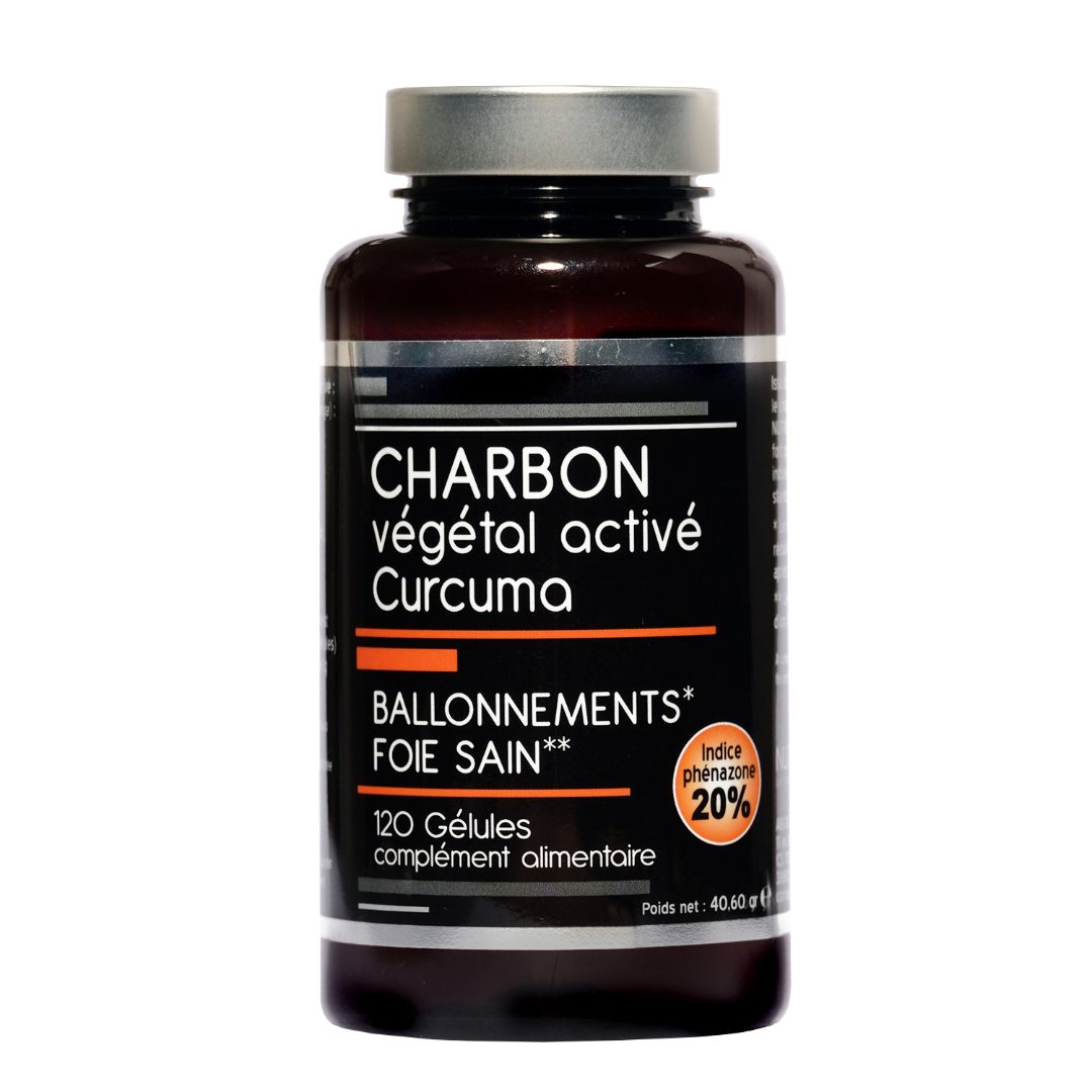 Charbon végétal activé curcuma gélules Nutrivie : photo du produit rappelé le 12/05/2021