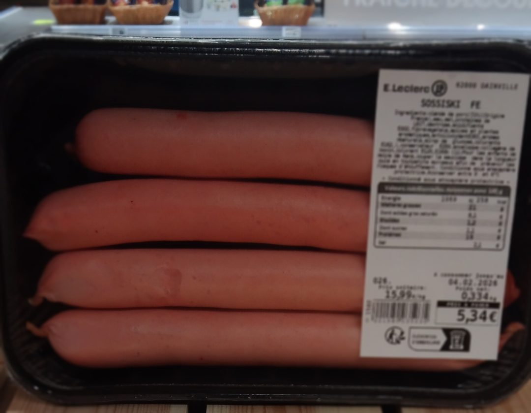 Charcuterie frais emballé par nos soins Leclerc Dainville : photo 2 sur 3 du produit rappelé le 29/01/2026