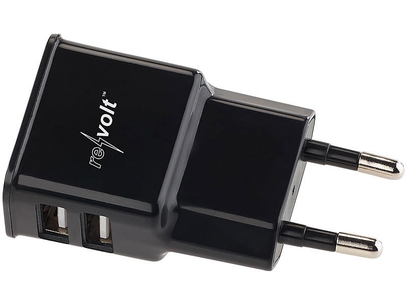 Chargeur secteur compact avec 2 ports USB (2,1 a) revolt : photo du produit rappelé le 09/07/2021