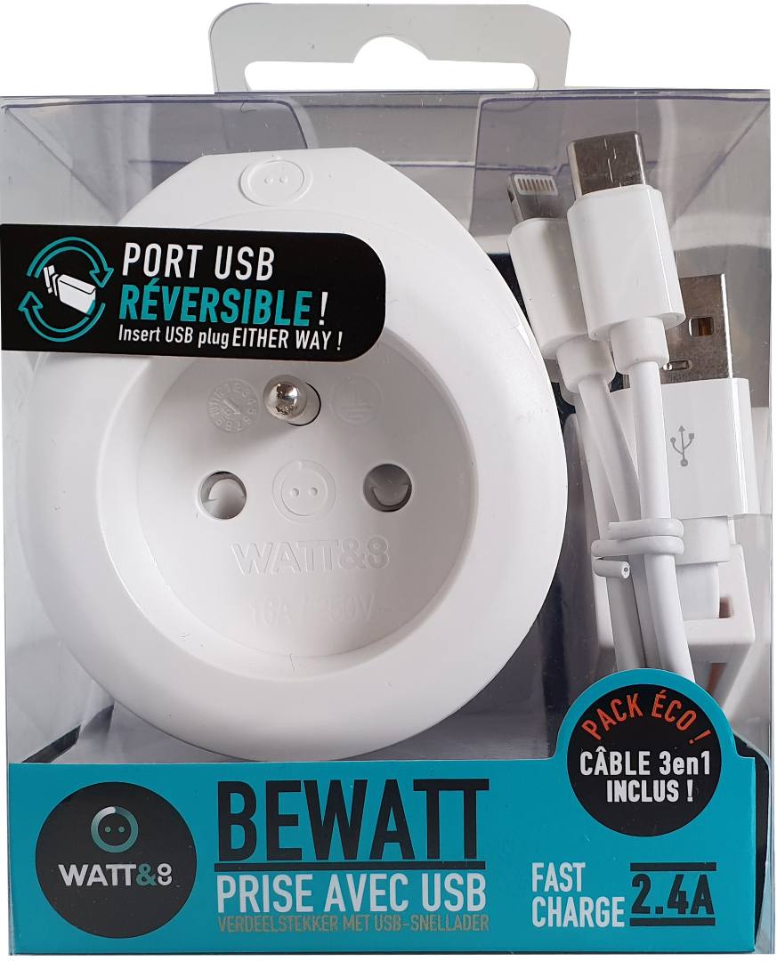 Chargeur USB Watt&CO : photo du produit rappelé le 28/02/2022