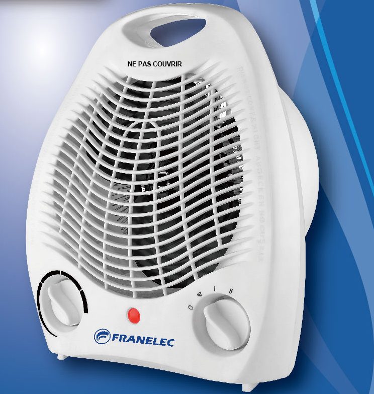 Chauffage soufflant 2000w Franelec : photo du produit rappelé le 18/04/2024