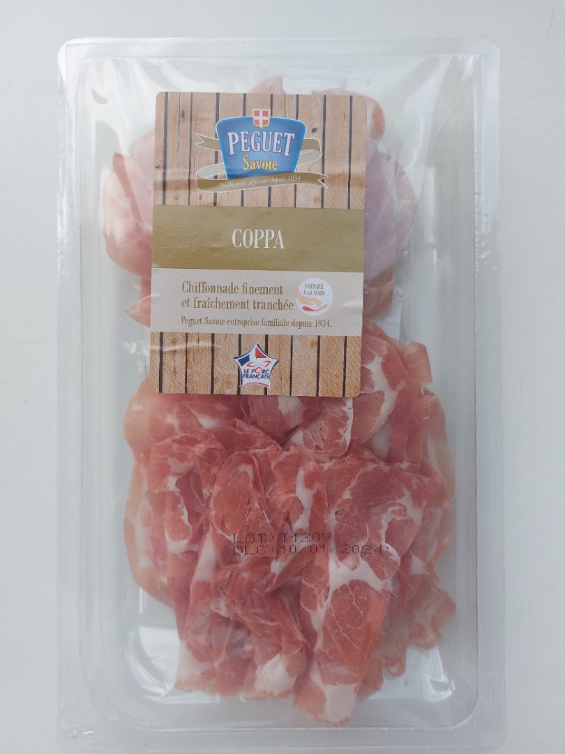 Chiffonnade de coppa 100 g Peguet : photo du produit rappelé le 20/09/2023