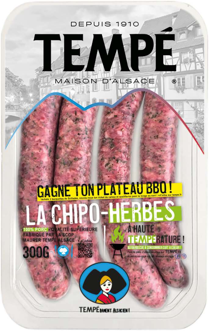 Chipolata aux herbes Tempe : photo du produit rappelé le 14/05/2021