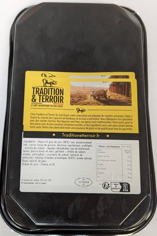 Chipolata aux herbes Tradition & Terroir : photo 2 sur 3 du produit rappelé le 18/07/2023
