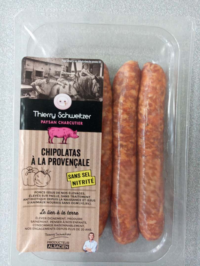 Chipolatas à la provençale Thierry Schweitzer : photo du produit rappelé le 18/07/2024