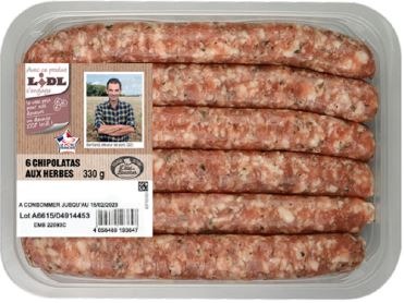 Chipolatas aux herbes x6 L'Etal du Boucher : photo du produit rappelé le 06/11/2024