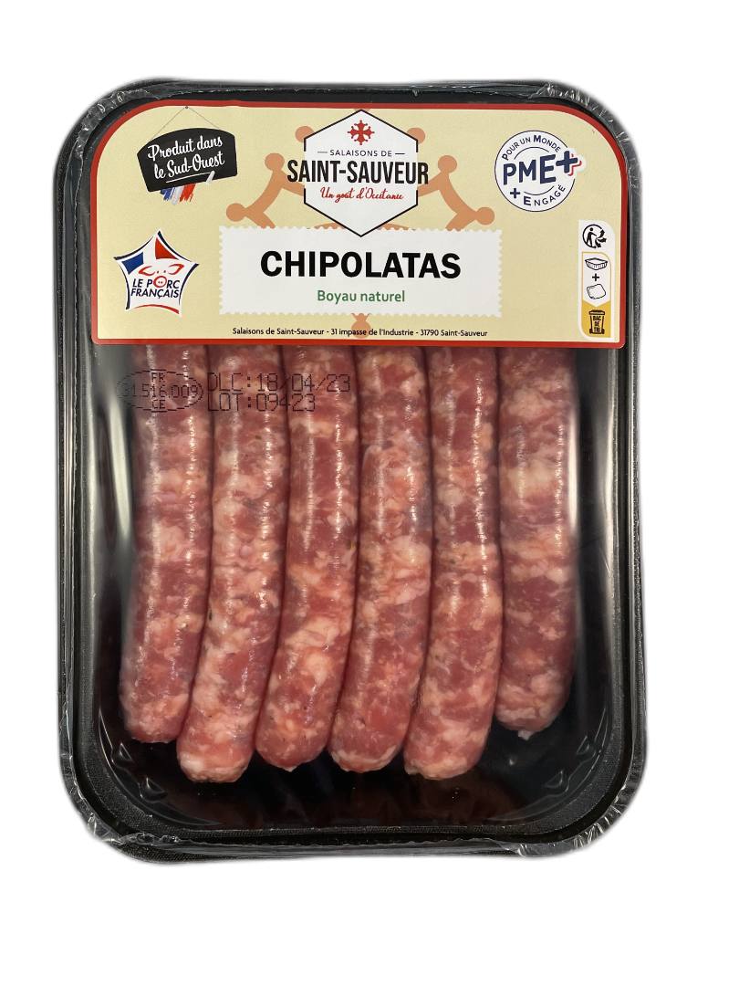 Chipolatas campagnarde x6 330g Salaisons de Saint Sauveur : photo du produit rappelé le 09/01/2025