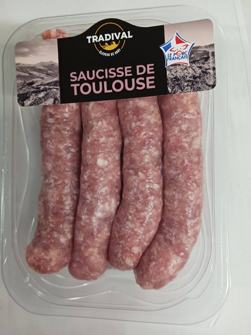 Chipolatas, chipolatas aux herbes, saucisse de toulouse Tradival : photo du produit rappelé le 27/05/2024